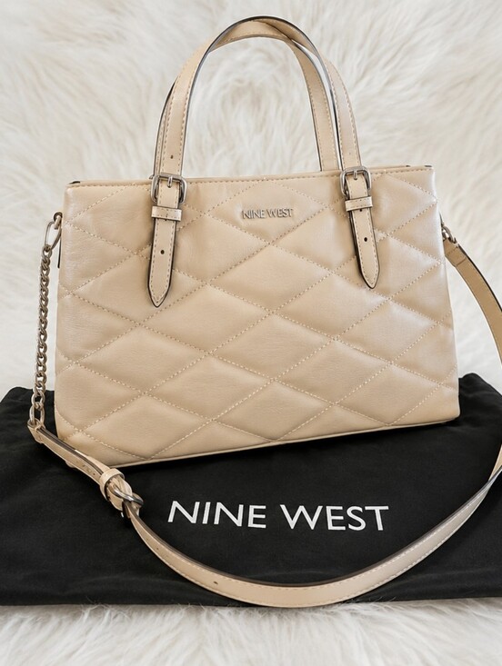 Nine West Handbags - Nine West Quilted Cream Shoulder Bag